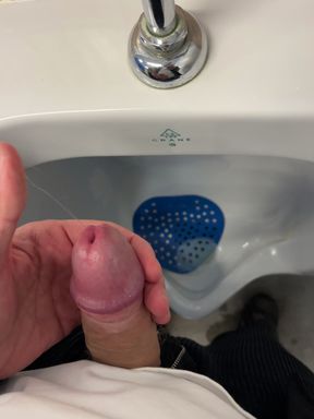 horned up at the urinal