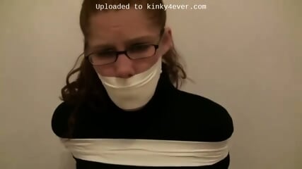 Stacie Microfoam Gagged White Tape Wrapped  Kinky4Ever