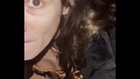 Risky sex in the hotel parking lot where no one should hear me moan...