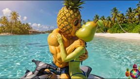 Episode 4 - Cute Pineapple Girl and Sweet Avocado Man Sharing Gentle Tropical Moments AI Hentai