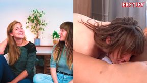 German amateur girls lick each other's pussy