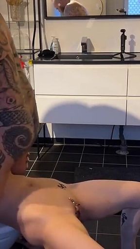 Fucking Her Ass While Drowning Her Head in the Toilet