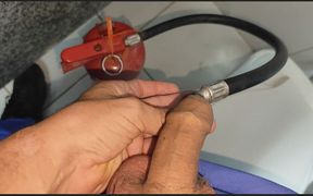 Cooling the Boy&#039;s Dick with the Fire Extinguisher.