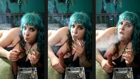 Goddess Kinx's Smoky Bedside JOI: Sensual Tease & Deny with Dildo Smoke Worship