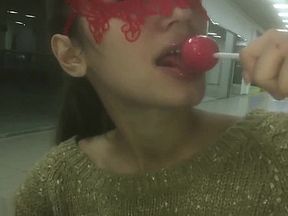 Teen sucks a Lollipop at the Mall (pg) - MaryVincXXX