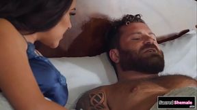 SacredShemale.com - TS Eva Maxim and babe anal fuck her bf