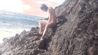 Moist Cub - Toying with Fuck stick at the Beach