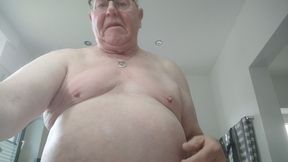 My tits and stiff nipples with marks of my belt on them