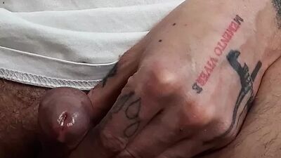 Lots of prostate fluid and cumming stimulating my prostate