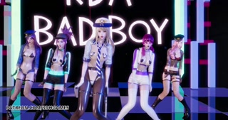 [MMD] RedVelvet - Bad Boy Sexy Striptease Ahri Akali Evelynn Kaisa League of Legends KDA
