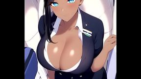 Flight Attendant ai hentai compilation