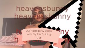 JOI Hijabi Dirty Socks, Tits Spilling Out