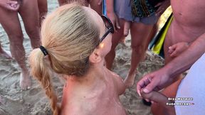 baisee et enculee par 1 voyeur a la plage + bukkake: 24 ejacs voici pour ce ...