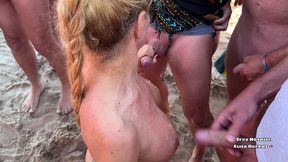 baisee et enculee par 1 voyeur a la plage + bukkake: 24 ejacs voici pour ce ...