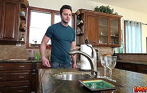 Lucky stepson gets a special reward for his hot stepmommy