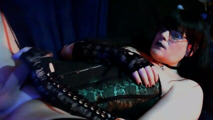 Mimsy Brimbles corset self facial cumshot and masturbat