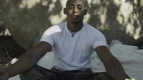 Hung black military man excitedly gives the Asian brunette an incredibly intense outdoor ass fucking