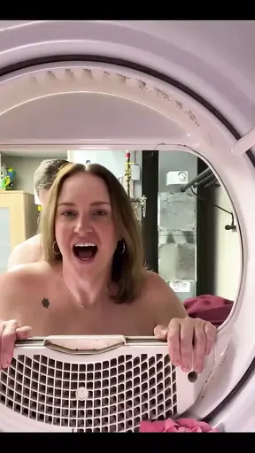 I Got Stuck in the Dryer, Fucked Out of It and Filled up with Cum!