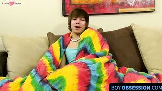 BoyObsession.com - Emo twink's uncut cock jack off and ass dildoing session