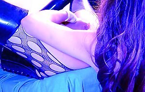 Training my LATEX SISSY bitch PROSTATE with my NURSE GLOVES