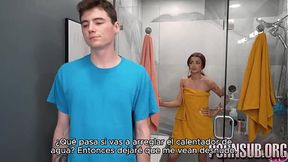Voluptuous Latina milf seduces stepson and gets creampied