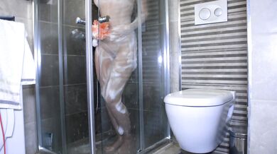 Gorgeous Horny Model Kate Fucks in a Shower - Blowjob and Cum in Mouth