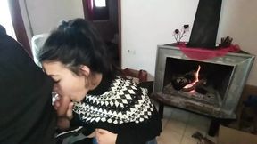 Amateur blowjob and natural tits hot girl