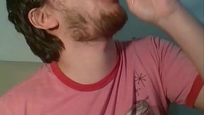 Desperate gay boy sucks popsicle '_til it'_s over