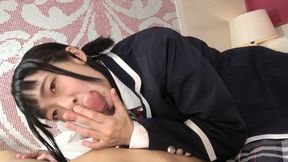 Japanese Black-haired Beauty. Slender, Big-breasted Amateur, Blowjob and Cumshot Sex. Uncensored, Asian, Hentai, POV, Cosplay