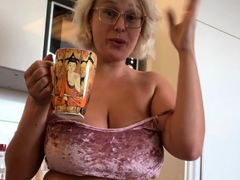 Big boobs milf masturbates with her dildo