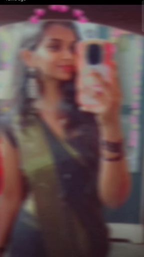 Indian woman taking selfie