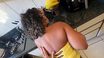 I caught my step cousin in the kitchen while no one was home and I came in the slut&#039_s mouth.