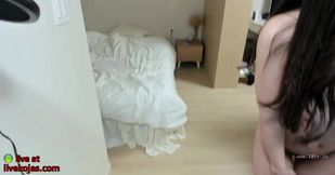 Korean teen camgirl shows her big tits and masturbates