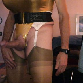 20211014 Gold leotard