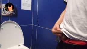 Gay Twink Pisses Pee, Masturbates His Penis and Ejaculates Sperm in the Toilet