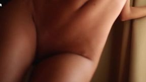 Slurping juicy cream pie &mdash;  spreading her pink folds deep