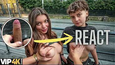 Two beautiful lesbians enjoy a wild threesome with a stranger they meet on