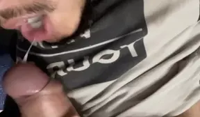 Sucking my dick thick and huge from the strain of cumming!