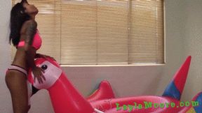 Asia Perez Squirts All Over her Inflatable Parrot!