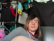 Thicc 18 Year Old Tgirl Destroys herself with Vibrating Dildo