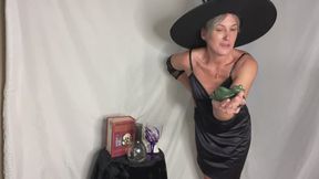 Horny & Hairy Witch Casts A Spell For A Dildo Halloween Roleplay