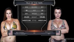 Fingering scene with unapproachable Bella Rossi and Nadia White from Evolved Fights Lez