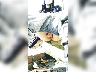 FtM Shows Off His Wang Outdoors