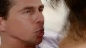 Busty brunette Sarah Young gets double penetrated