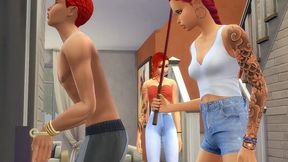 Stepbrother Punished: Relentless Paddling & Caning by Cruel Stepsisters