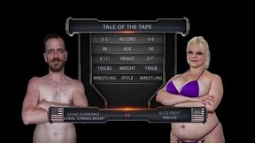 chad diamond vs alice frost home edition mixed wrestling