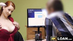 ”Charismatic lady Isabella Lui screams hard from credit managers pounding”