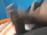 Roommate's girlfriend walked in on me but stayed to watch me cum