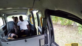 MILF Stripper with Huge Tits and Tattoos Fuck BBC - Fake Taxi