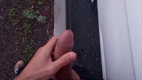 Cum on the roadside